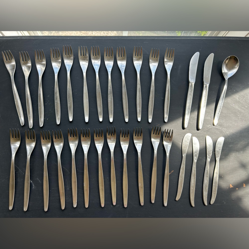 Mid-Century WMF (Wuerttembergische Metallwarenfabrik) “Laurel” German Flatware